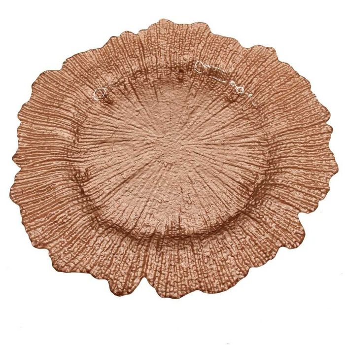 Platou suport sticla 33 cm, farfurii suport evenimente nunți FRUNZĂ