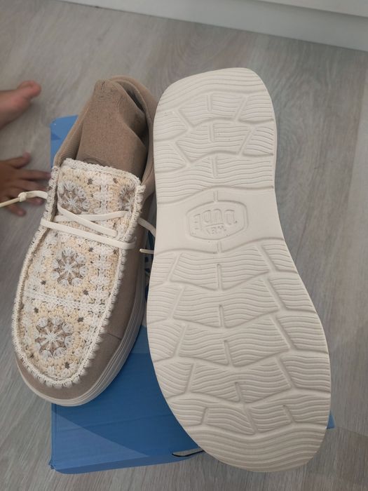 HeyDude Wendy COMF Suede Crochet