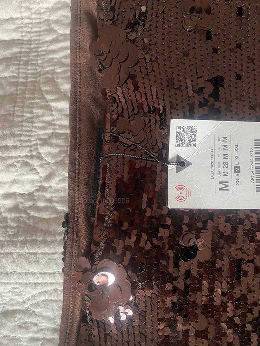 Пола с паети и цветя, ZARA нова