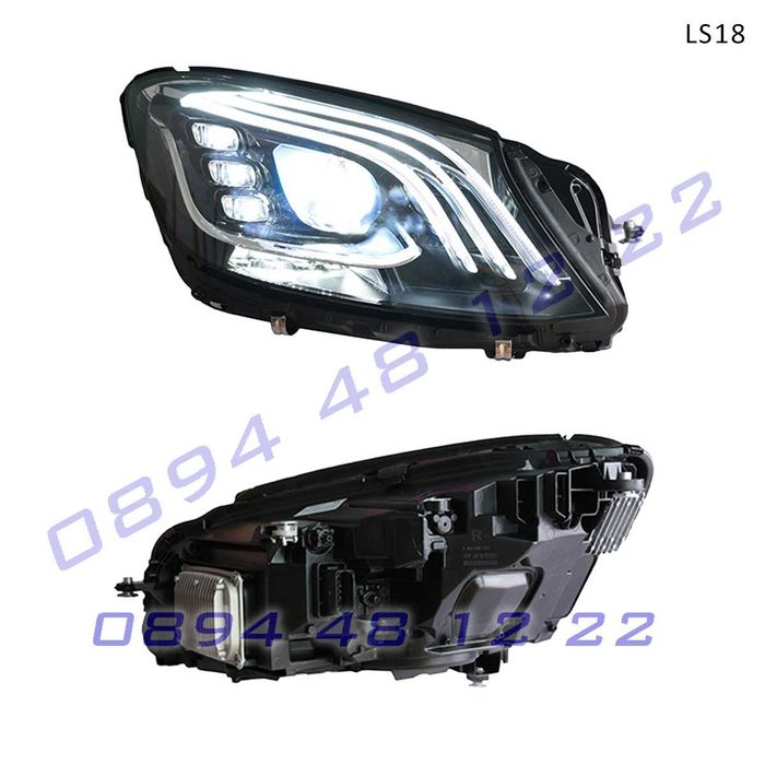 LED тунинг фейслифт фарове Mercedes S W222 14-17 анимация мерцедес с