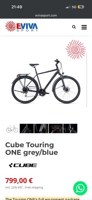 Bicicleta cube  L