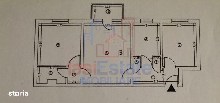 Apartament 3 camere zona Dacia