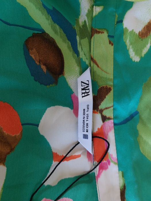 Рубашка шёлковая zara