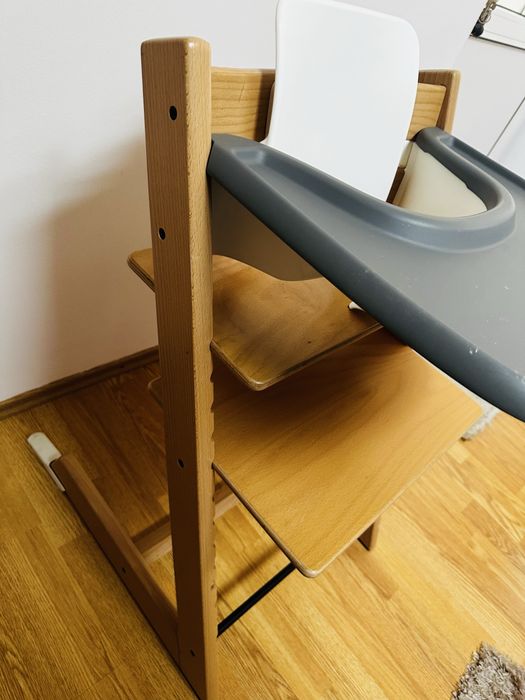 Scaun Stokke Tripp Trapp cu baby set si tavita + prelungire “glider”