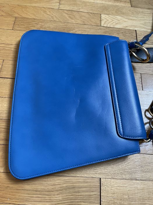 Chloe синя данска чанта