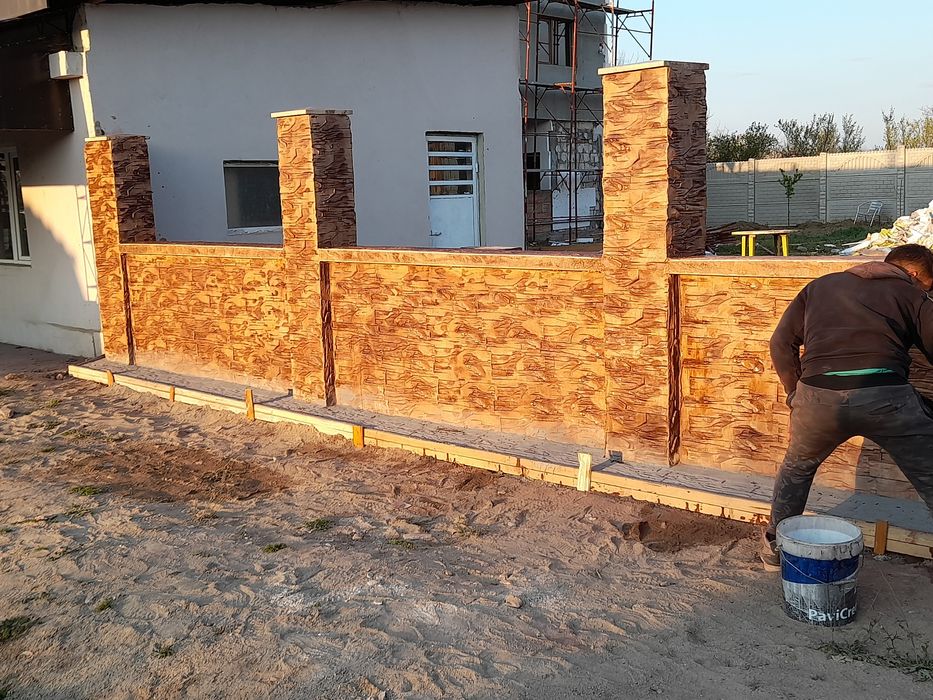 Pavaje din beton amprentat si vertical