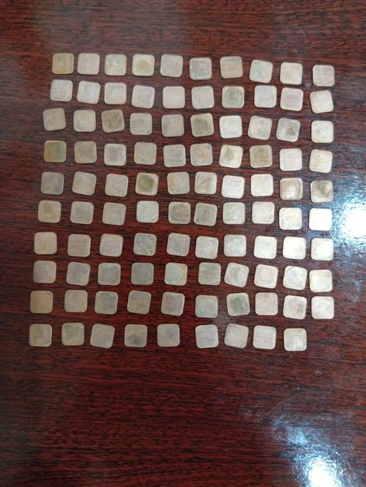 Набор пластинок из меди 8х8 мм для рефлексотерапии. 100 шт. Сделано в