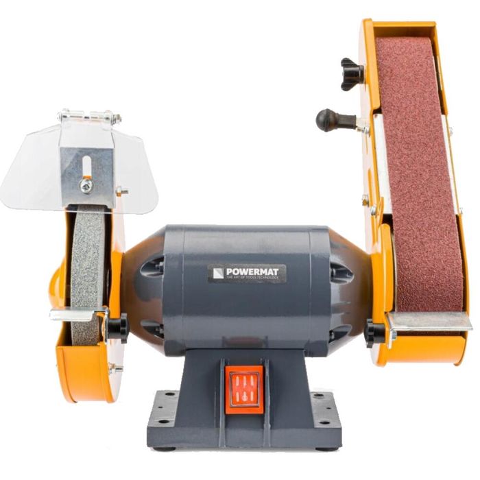 Polizor cu piatra si banda abraziva smirghel, 1850 W, Powermat