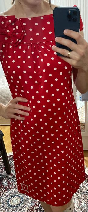 Платье в горошек легкое