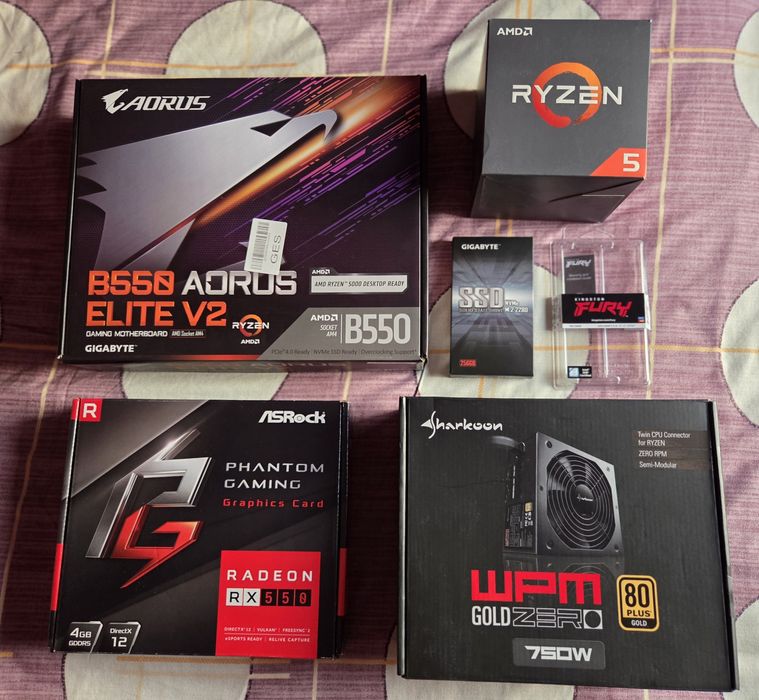 Calculator,unitate PC Ryzen 5 3600,B550,16gb DDR4,SSD+HDD,noua