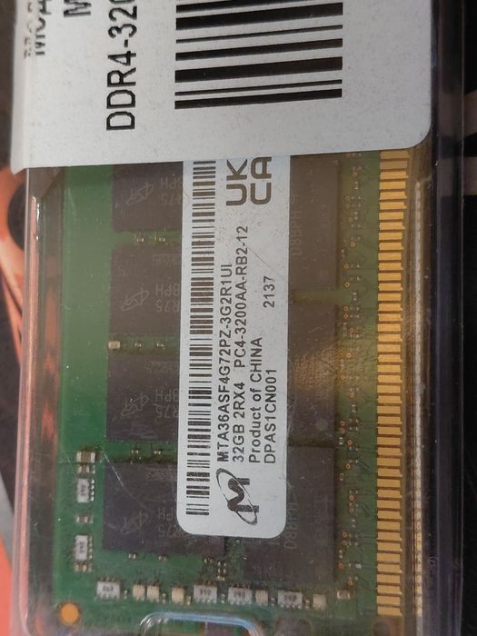 Micron DDR4 RDIMM 32GB 3200MHz