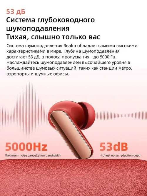 Новые Realme buds air 7 Pro Bluetooth 53dB LHDC5.0 Беспроводные HiFi