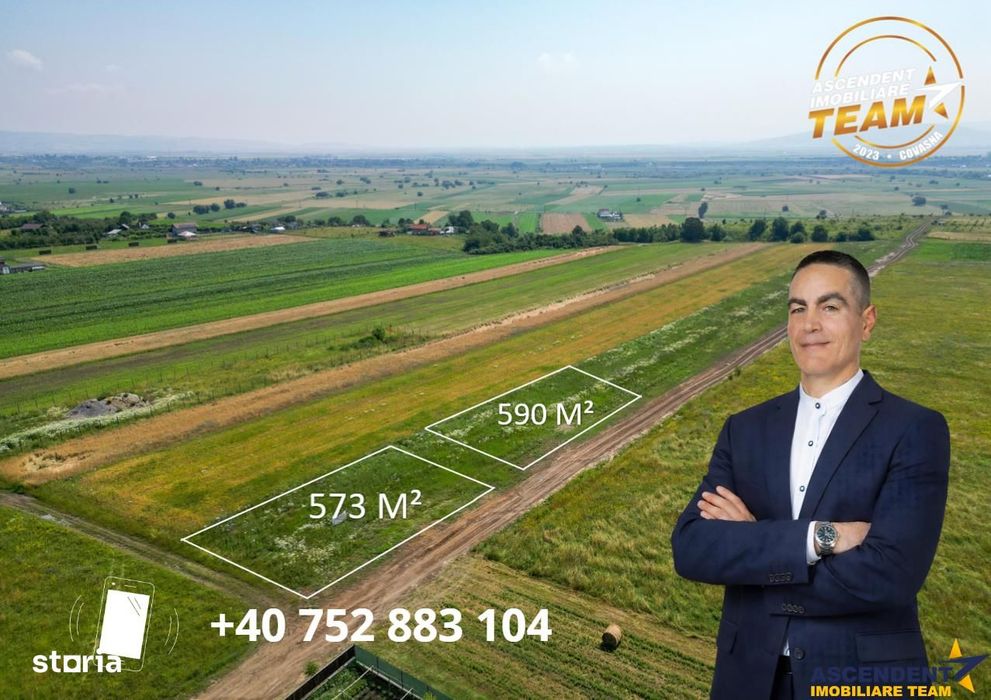 2 terenuri intravilane construibile aproape de Sfantu Gheorghe