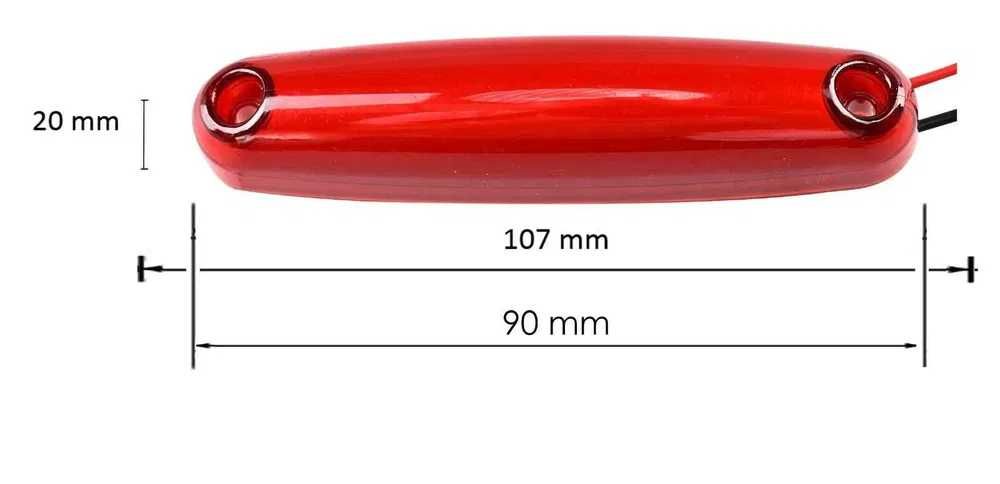 1бр. диодни  LED ЛЕД габарити НЕОН светлина 12-24V, 3 цвята