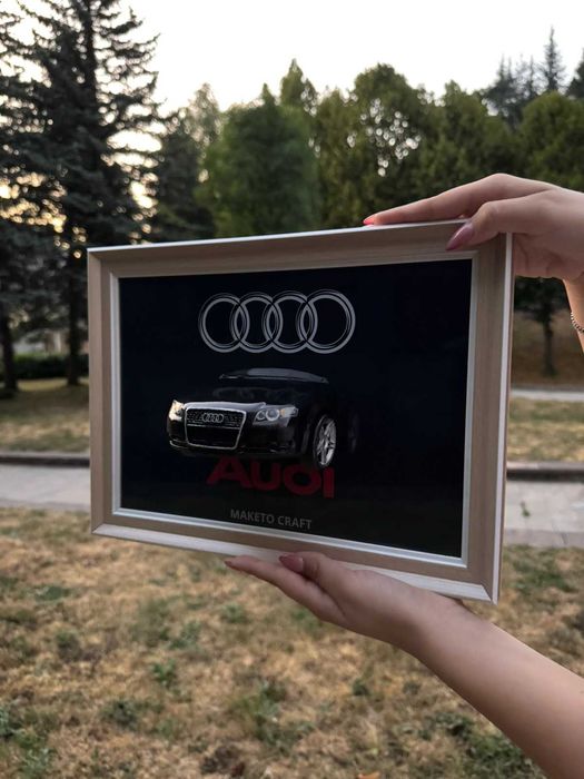 3D Макет на Вашата Кола в Декоративна Рамка – Уникален Персонализиран
