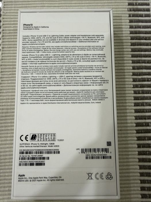 Iphone 13 128GB midnight