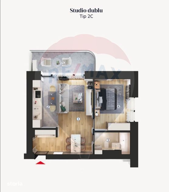 Vanzare studiouri duble zona Pallady