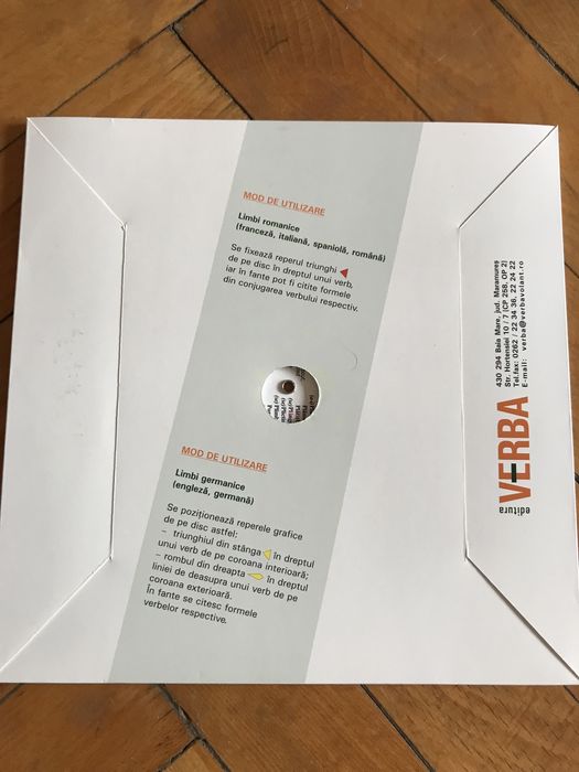 Discheta verbelor The spin disck of verbs in Romanian Language