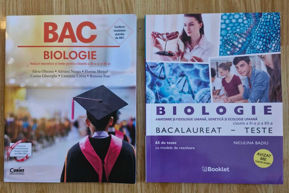 Cărți Biologie BAC – teorie + teste rezolvate, clasele XI-XII