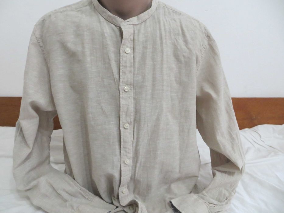 Мъжки ленени ризи с дълъг ръкав Olly Gan, Zara,  Benetton