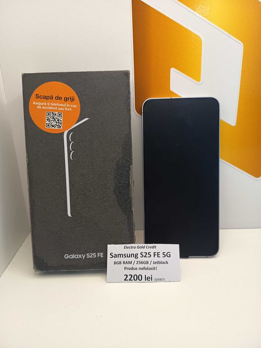 Samsung S25 FE 5G 8GB RAM/256GB/Jetblack/Produs nefolosit! ID9907