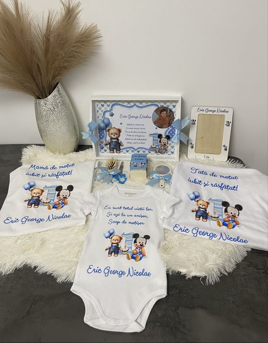 Set tăiere moț + tricou/body personalizat