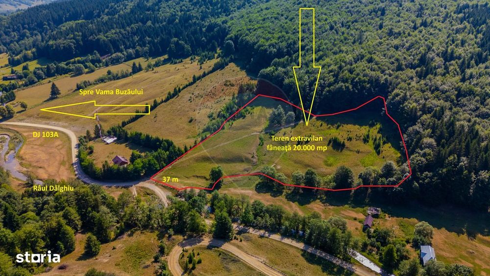 Teren 20000 mp, sat Dalghiu, com Vama Buzaului