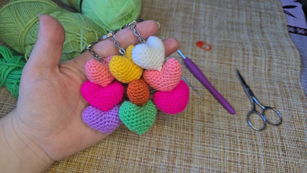 Брелки "Сердечко" ручной работы
