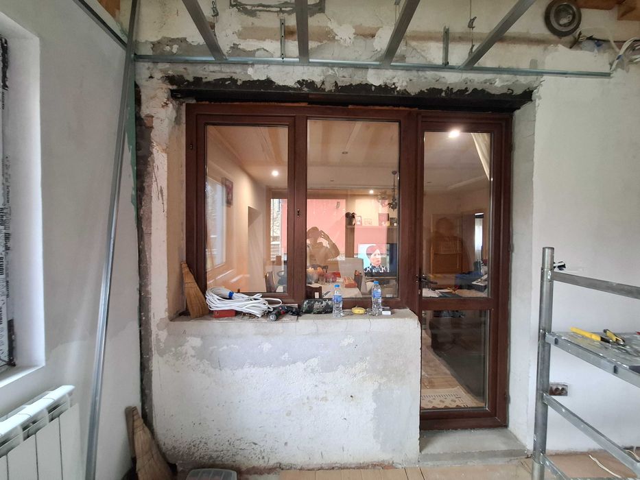 Продавам дограма тъмен орех,ползвана 5 години