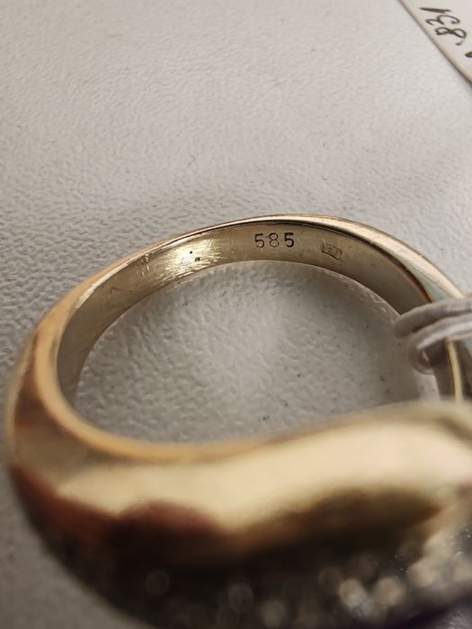 Inel Aur cu diamante și ametist 14k Gr 6,38 cod unic 3135