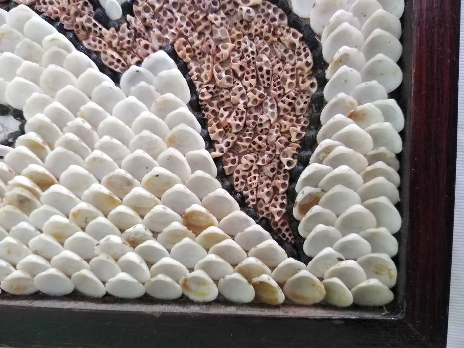 Decoratiune tip tablou handmade din elemente marine- goldenfish Cuba