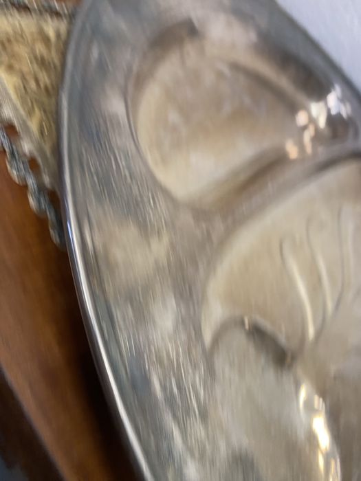 Голям немски поднос с посребряване