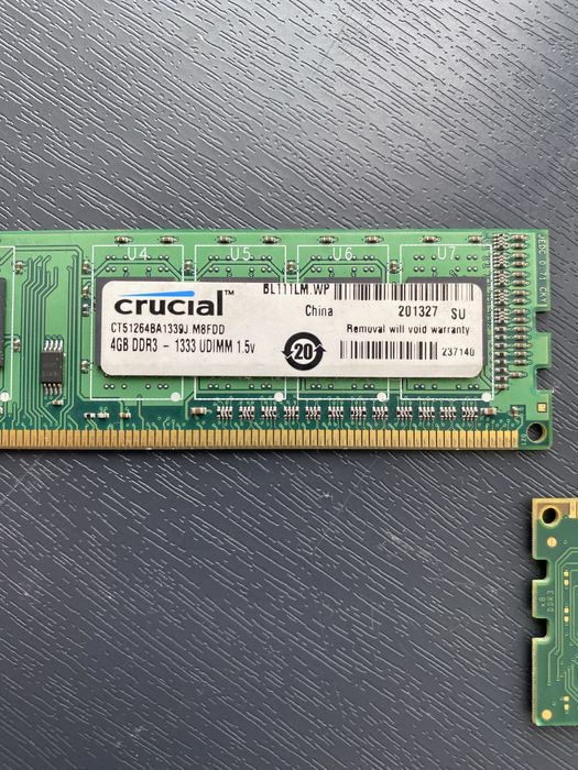 Crucial DDR3 4GB – оперативная память для ПК 2шт