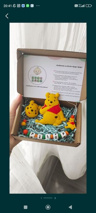 Lantisoare din silicon pentru suzetă personalizate cadou bebelusi