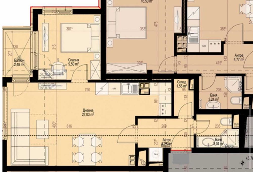 Продава се Двустаен апартамент в София, Манастирски ливади - 70 кв.м за 1603 €/кв.м - Снимка #3