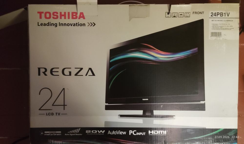 Продаётся нерабочий ТВ  LCD  Toshiba Regza 24''