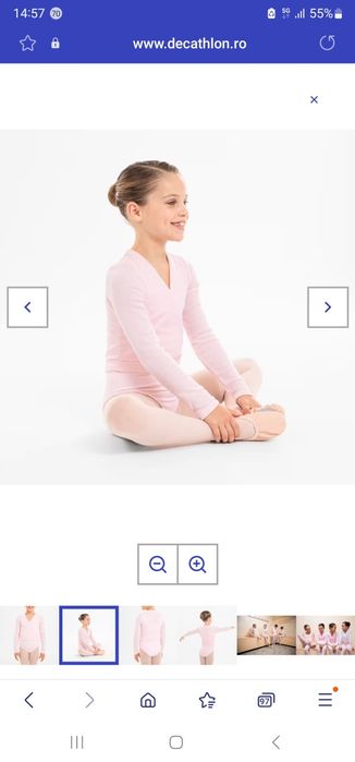 Bluza petrecuta pentru balet Dechatlon marime 5-6 ani