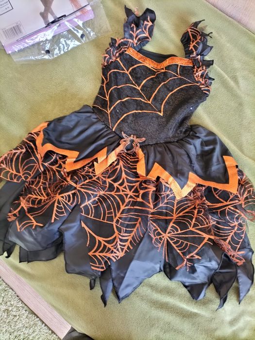 Costum de vrăjitoare pentru fetițe 8-10 ani, pana la 134 cm