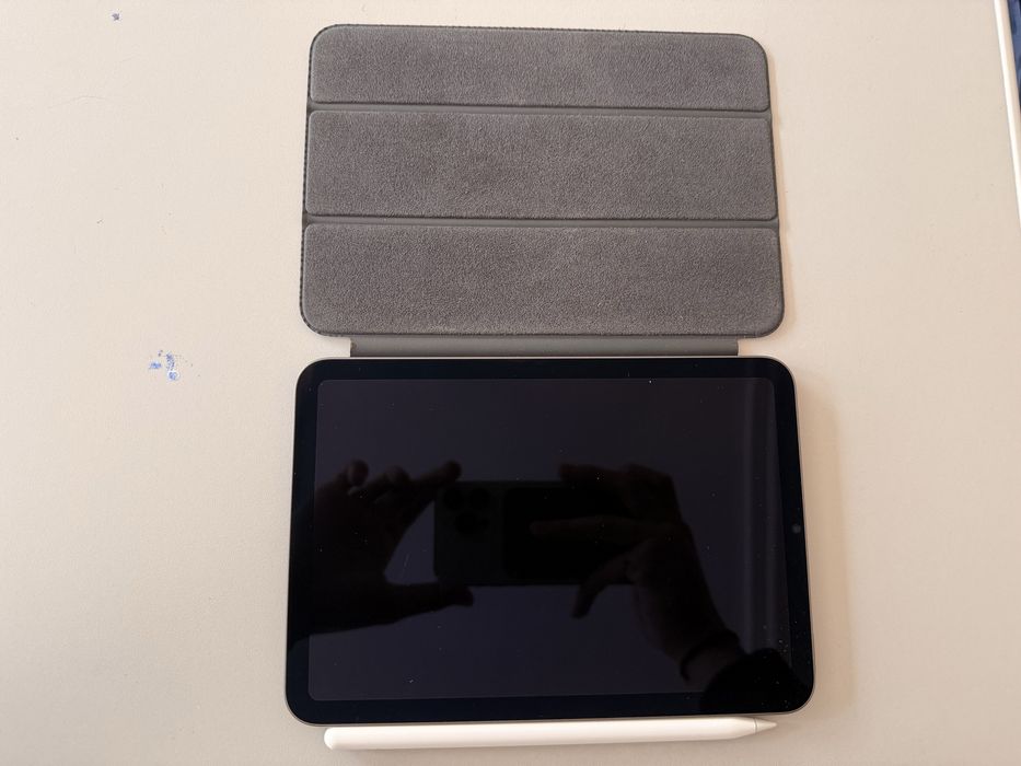 Pachet iPad Mini 6 (Gen 6) Space Gray 64GB WiFi + Apple Pencil 2 + Husă Apple Smart Folio
