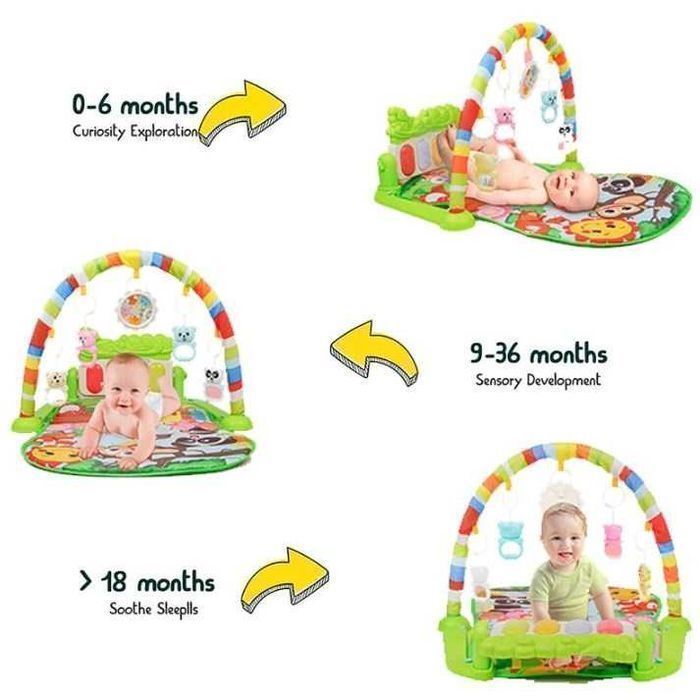 Salteluta activitati bebelusi, NOUA,5 jucarii interactive,Pian muzical