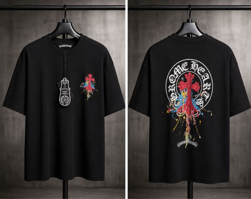 Chrome Hearts Tricou Multicolor Cross, Marime S