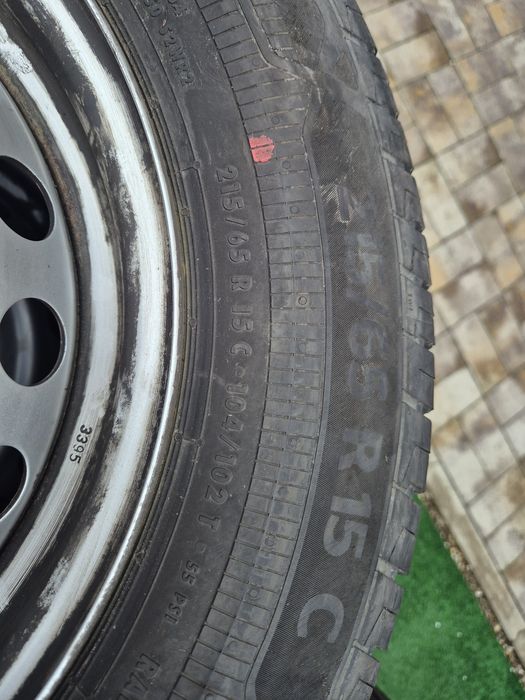 Vând jante+cauciucuri de Ford Tranzit Custom 215/65/15 C de vară