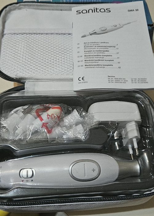 Електрическа пила за маникюр и педикюр Sanitas