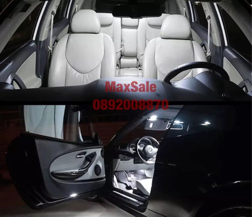СЕТ интериорни LED крушки BMW E46 E90 E91 E60 F10 E65 E39 F01 E87
