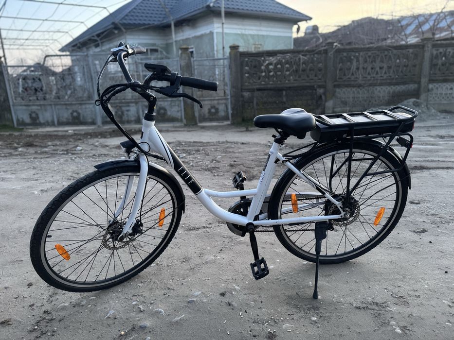 Bicicletă electrică aproape nouă – 1600 km reali, autonomie ~70 km, import Olanda, cu factură