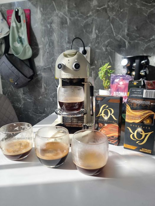 Nespresso Maestria Cofee and milk