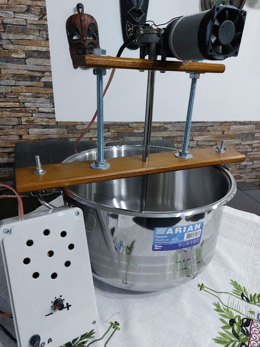 Oala de inox cu amestecător automat pentru gemuri zacusca bulion ketch