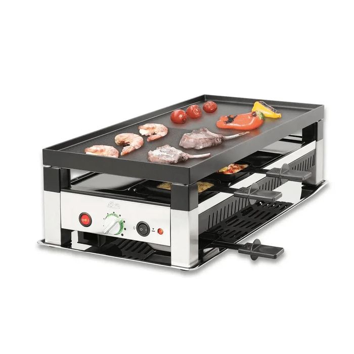 Plita grill si raclette 5in1, Solis, 791, 1400 W, 8 persoane, negru
Cod produs: 791