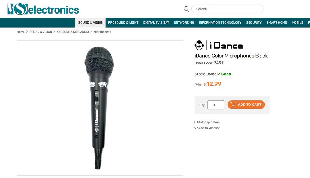 2бр. iDance Black Динамичен Микрофон N-GEAR За Караоке Пеене Вокали Студиен Високо Качество Комплект
