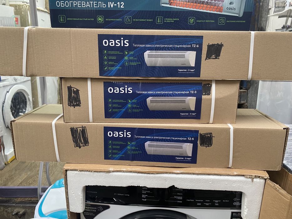 Теплова завеса фирмы Oasis с гарантией на 3 года
